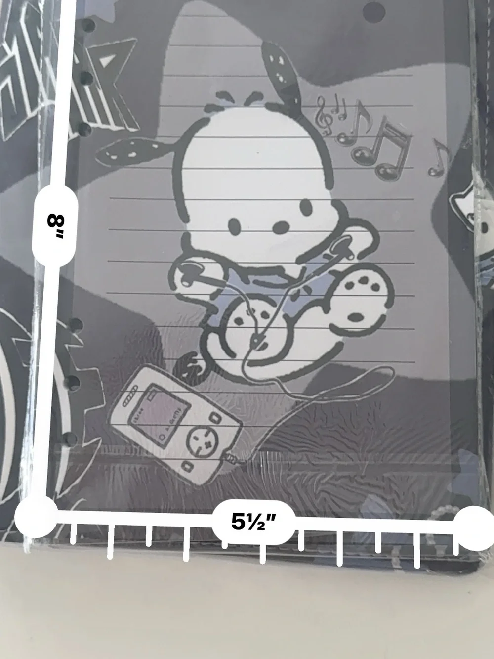 Pocha Puppy Black and Gray Binder